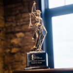 Russell's Award Statue Close